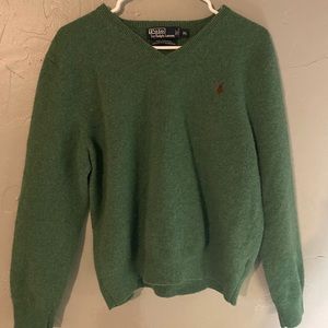Polo Ralph Lauren Emerald Green V-Neck Sweater. Men’s XL